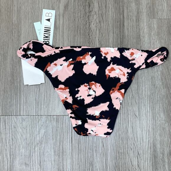 THE BIKINI LAB Women's Black/Pink Feline Fine Reversible Bikini Swim Bottom sz M - Picture 4 of 5